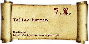 Teller Martin névjegykártya